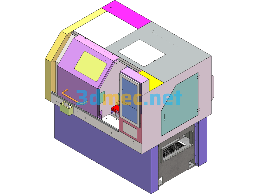 0640 CNC Lathe SolidWorks 3D Model Free Download