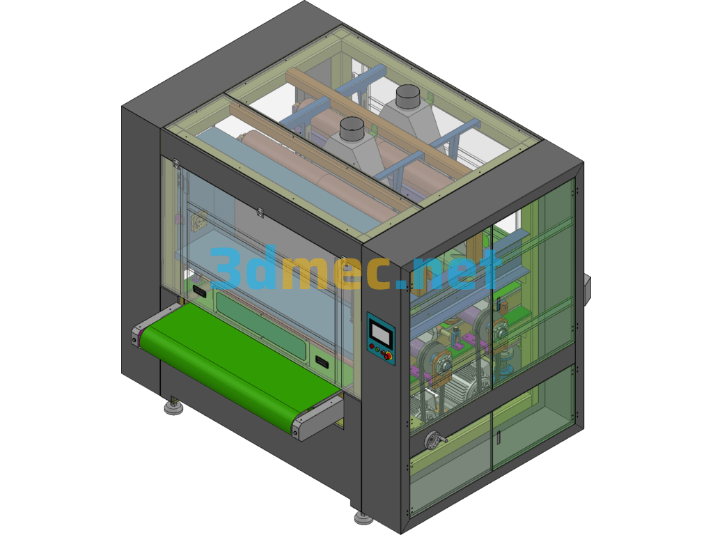 1.3M Wide Dry Drawing Machine (Double Abrasive Belts) SolidWorks 3D Model Free Download