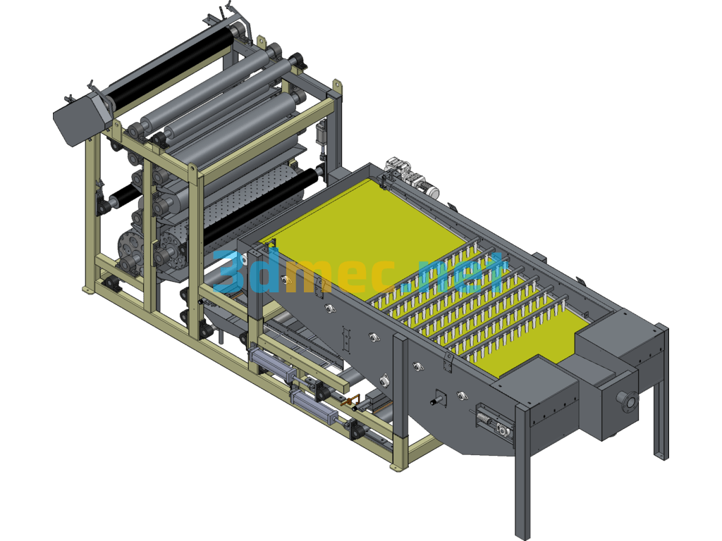 1.5m Belt Filter Press SolidWorks 3D Model Free Download