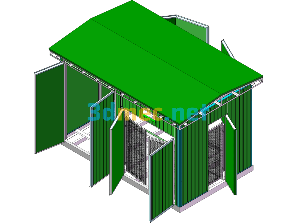 10KV Box-Type Substation SolidWorks 3D Model Free Download