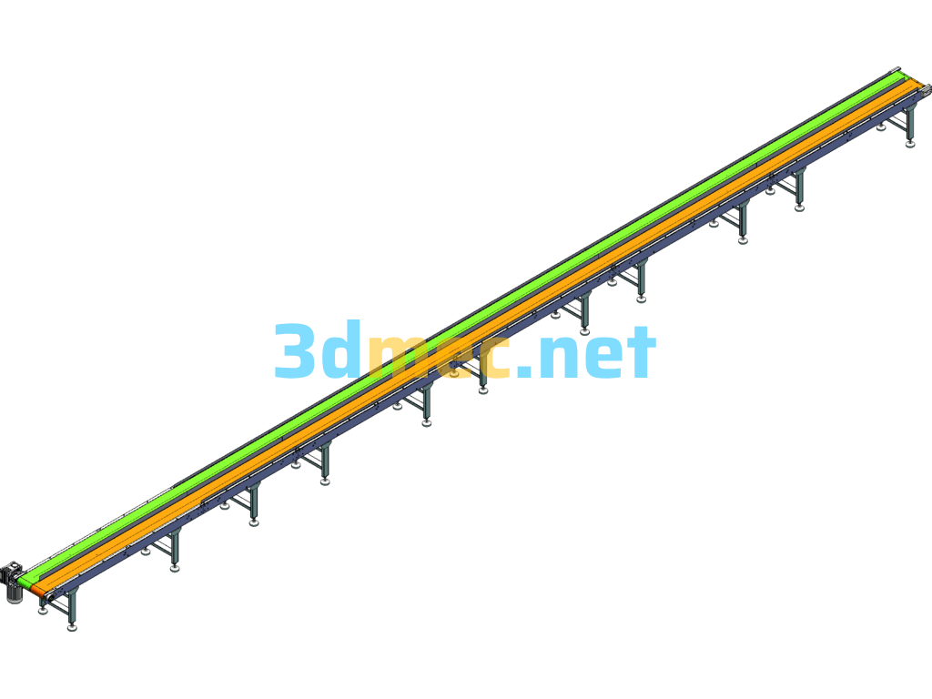 11-Meter Belt Line (Lane Splitting) SolidWorks 3D Model Free Download