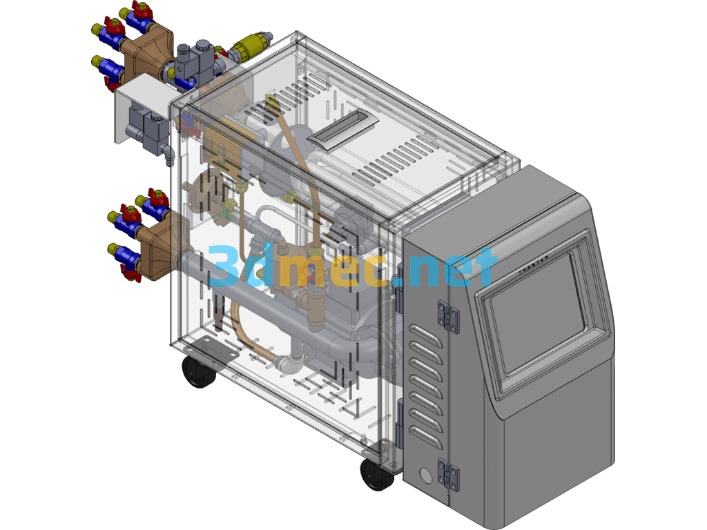 120° Mold Temperature Machine (Mold Auxiliary Machine) SolidWorks 3D Model Free Download