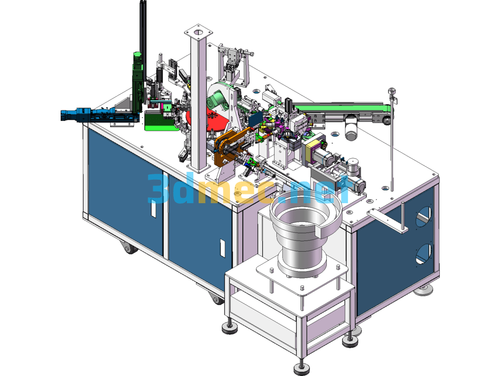 13.28 Paper Tube Voice Coil Winding Machine (Paper Loading, Winding, Wire Management, Tinning, Discharging) SolidWorks 3D Model Free Download
