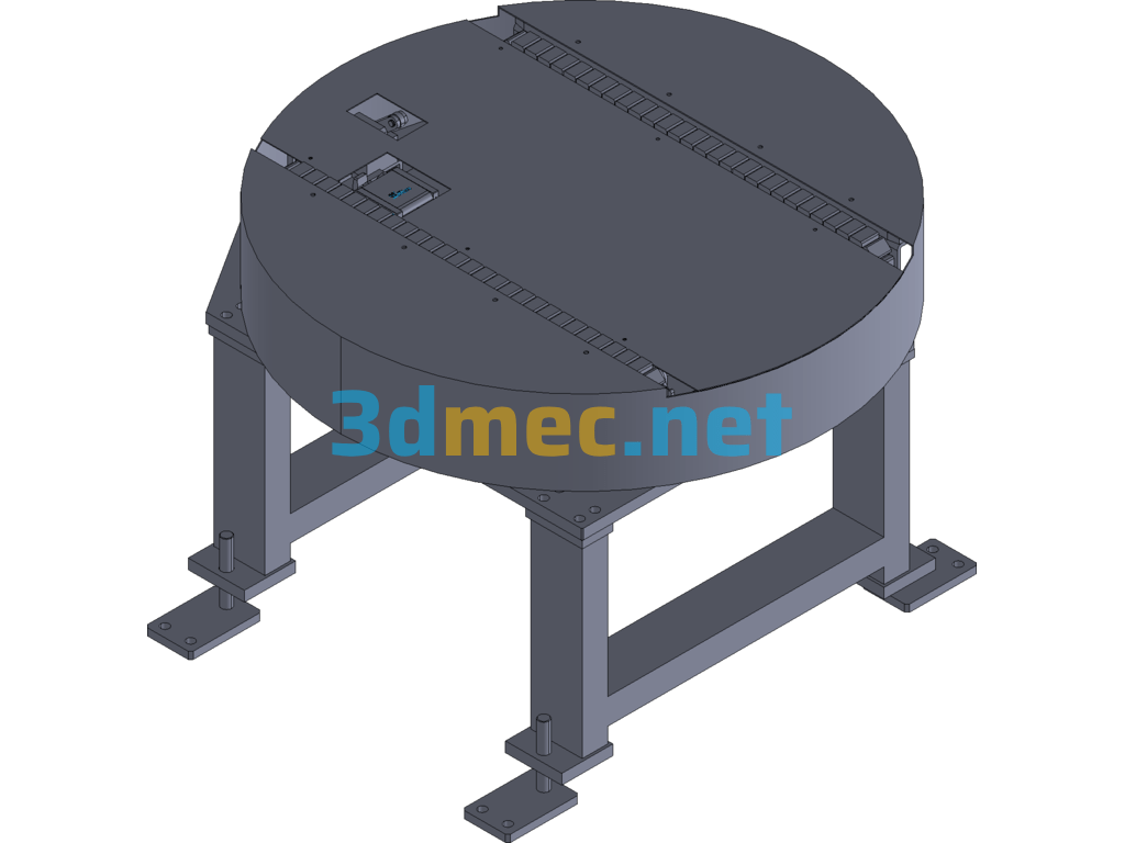 150KG Pneumatic Turntable SolidWorks 3D Model Free Download