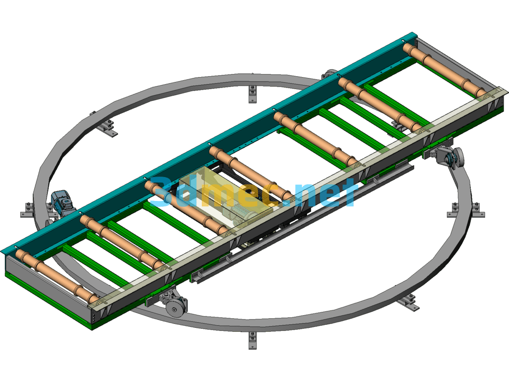 180° Rotary Transplanting Equipment SolidWorks 3D Model Free Download