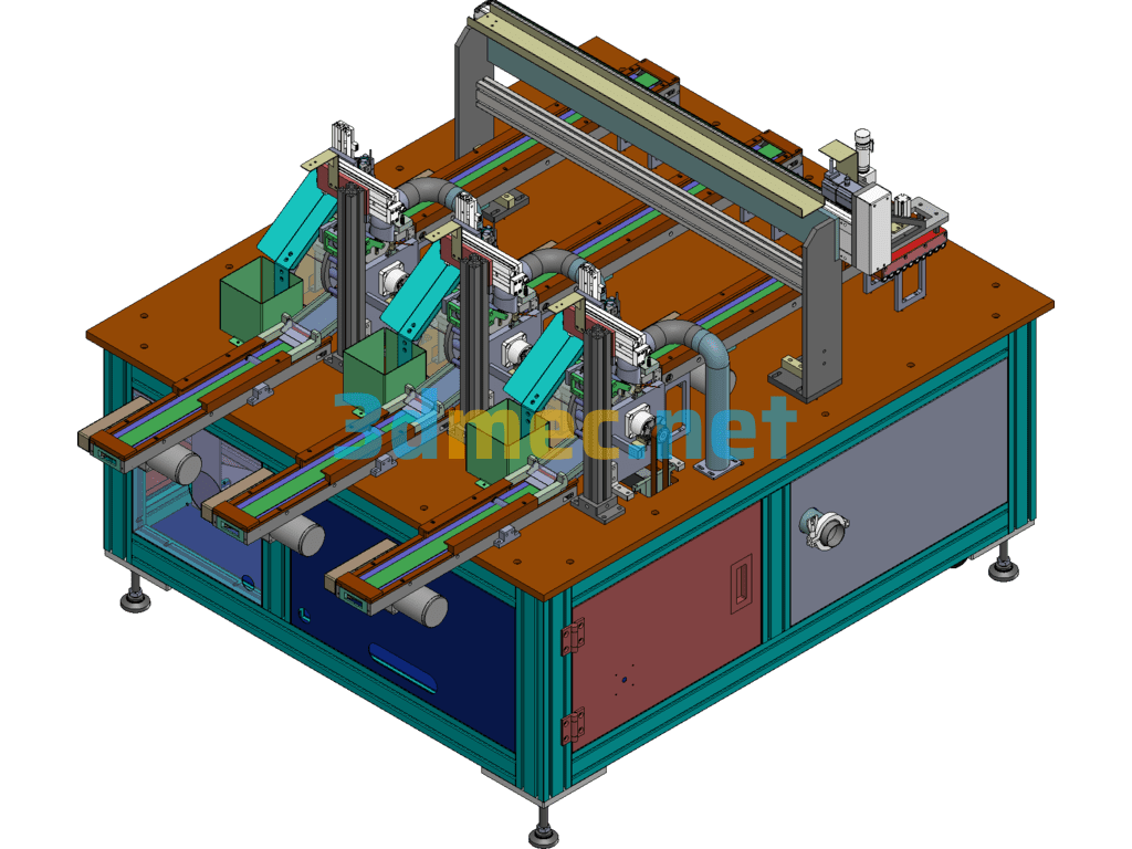 18650 Cell Automatic Stripping Machine Cylindrical Battery Equipment SolidWorks 3D Model Free Download