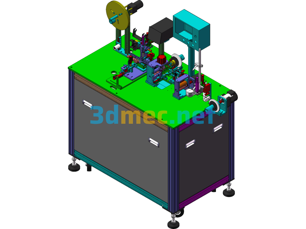 2.5mm Copper Foil Wire Bonding Machine (5th Edition) SolidWorks 3D Model Free Download
