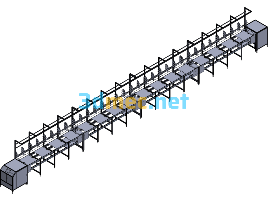 2.5x Segmented Line Body Free Assembly Line Body Exported 3D Model Free Download
