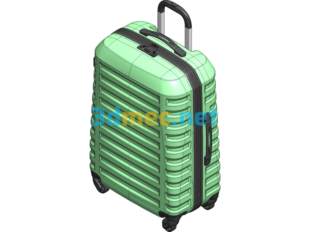 24 Inch Trolley Case Exported 3D Model Free Download