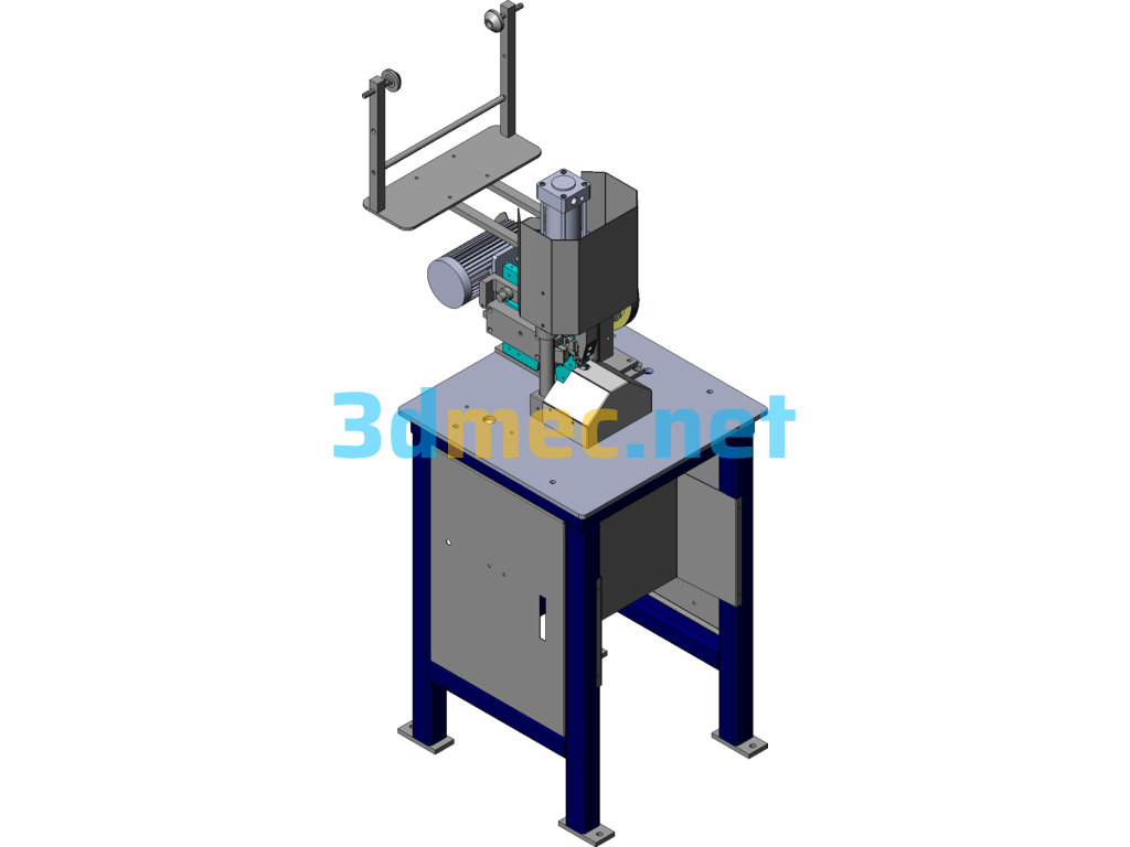 3#Semi-Automatic U-Shape Top Stop Welding Machine SolidWorks 3D Model Free Download