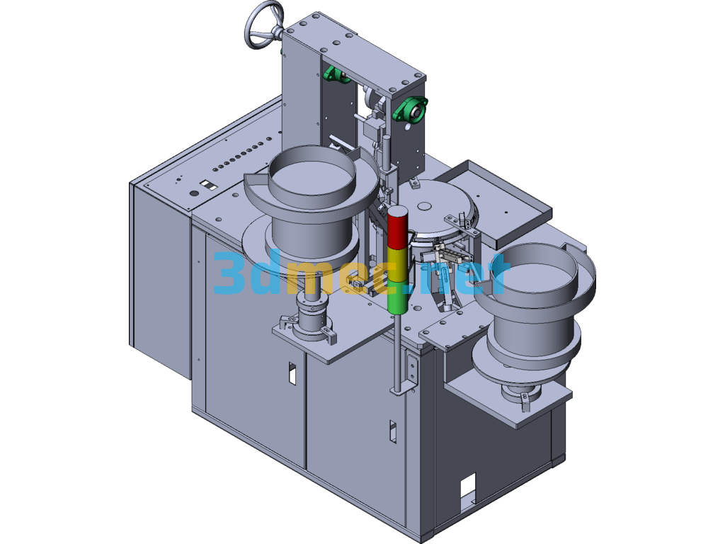 3#Turntable Type Slider/Metal Zipper Head Automatic Riveting Machine SolidWorks 3D Model Free Download