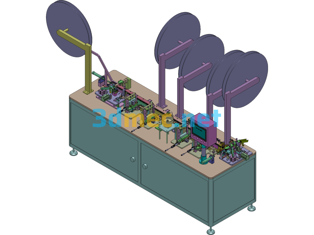 3.5JACK Automatic Assembly Machine SolidWorks 3D Model Free Download