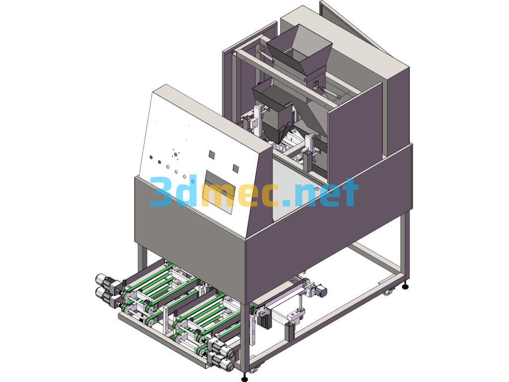5 Pounds Of Granules Powder Food Packaging Machine SolidWorks 3D Model Free Download