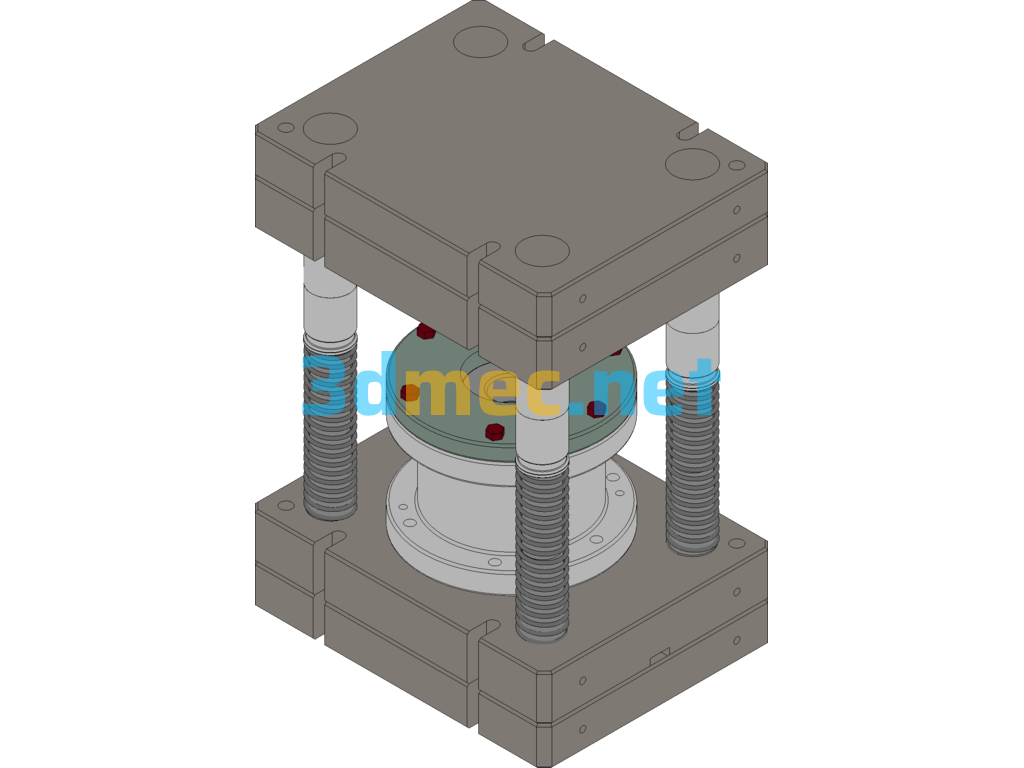 630T Hydraulic Press Mold Frame SolidWorks 3D Model Free Download