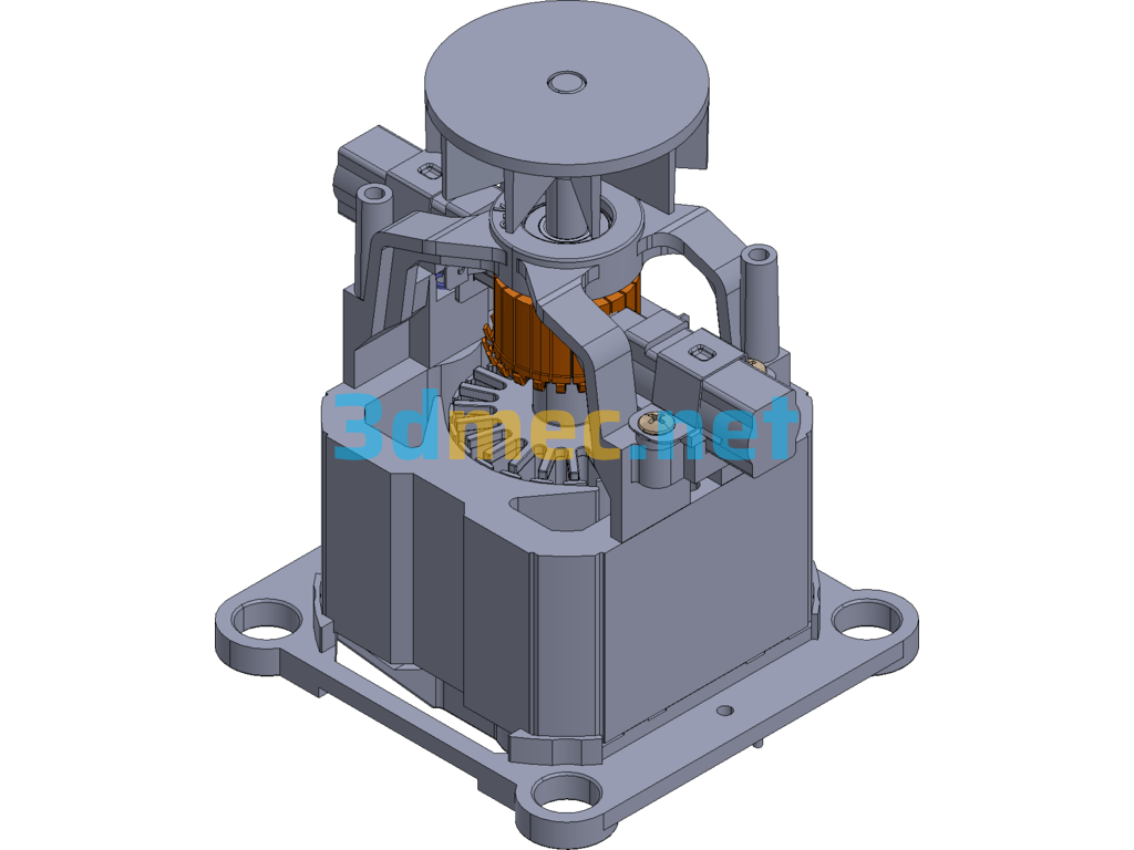 9545 Motor Complete General Diagram Exported 3D Model Free Download