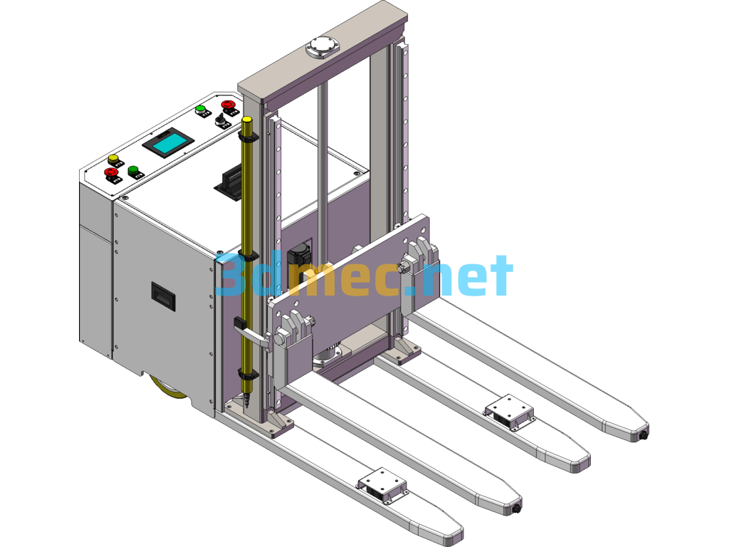 AGV Stacker Cranes AGV Forklifts SolidWorks 3D Model Free Download
