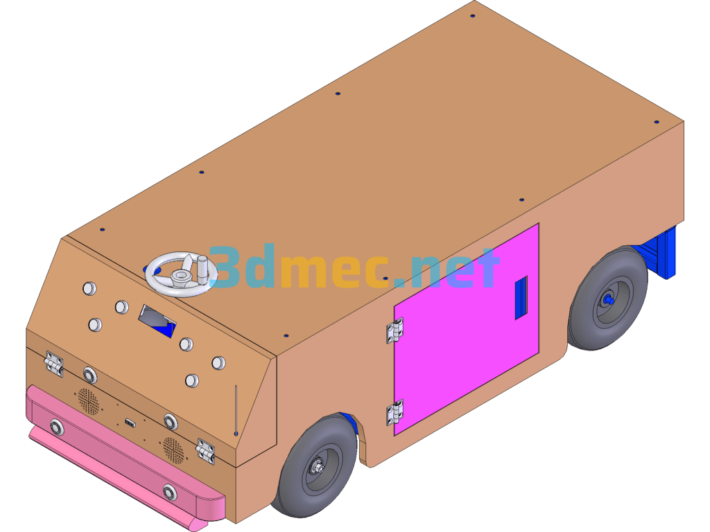 AGV Automated Guided Vehicle SolidWorks 3D Model Free Download