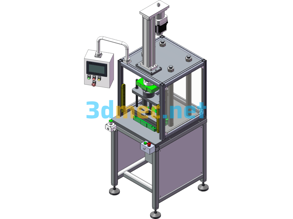BB Cap Servo Press SolidWorks 3D Model Free Download