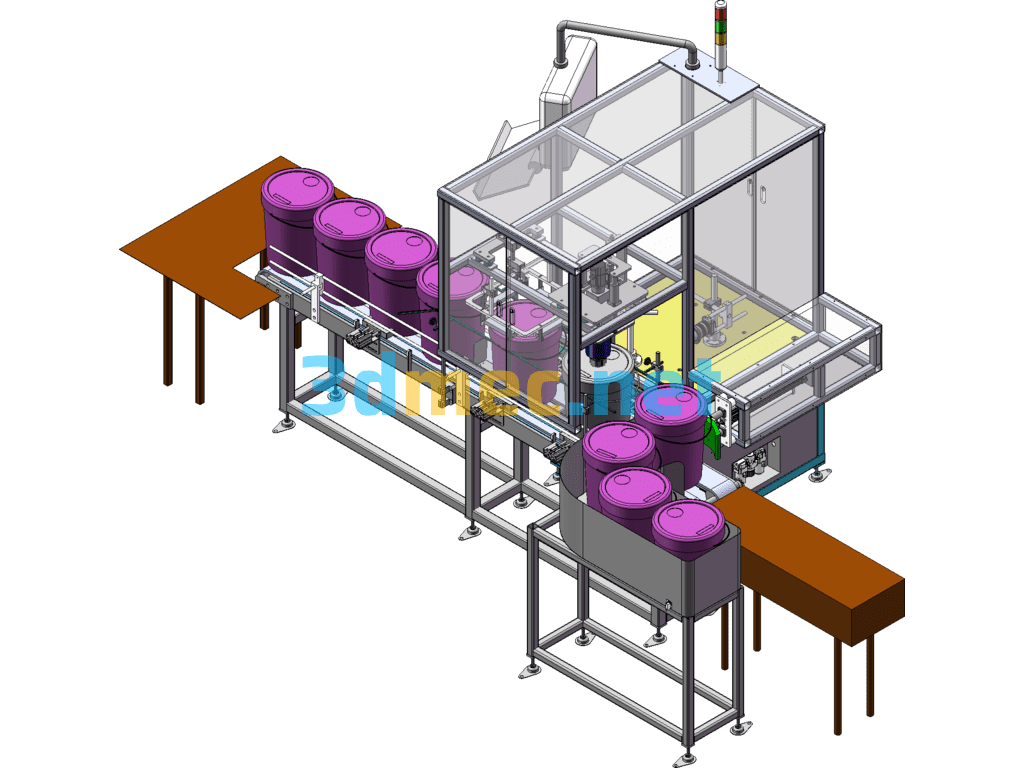 BP Industrial Oil Drum 20L Automated Inspection Line 3D+Engineering Drawings+Bom+Instructions SolidWorks 3D Model Free Download