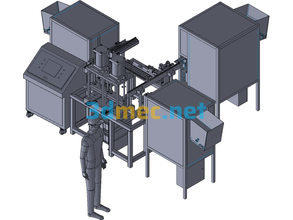 BY Series Automatic Stamping Machine Connector Parts Stamping Machine Exported 3D Model Free Download