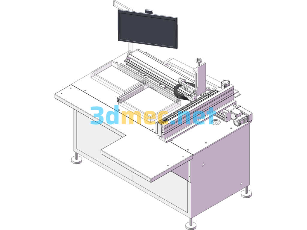 CCD Inspection Product Character Machine SolidWorks 3D Model Free Download