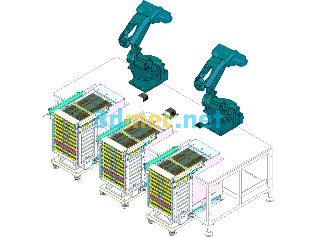 CPU Bracket Radiator Assembly Station SolidWorks 3D Model Free Download