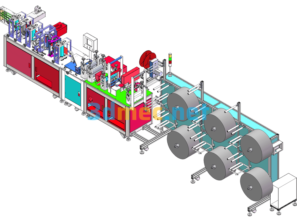 KN95 Mask Machine Punching Machine SolidWorks 3D Model Free Download
