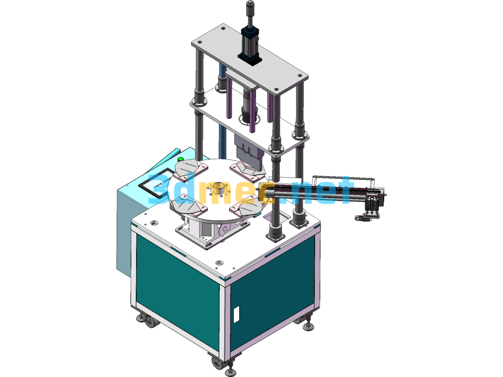 Kn95 4-Station Edge Banding Machine SolidWorks 3D Model Free Download