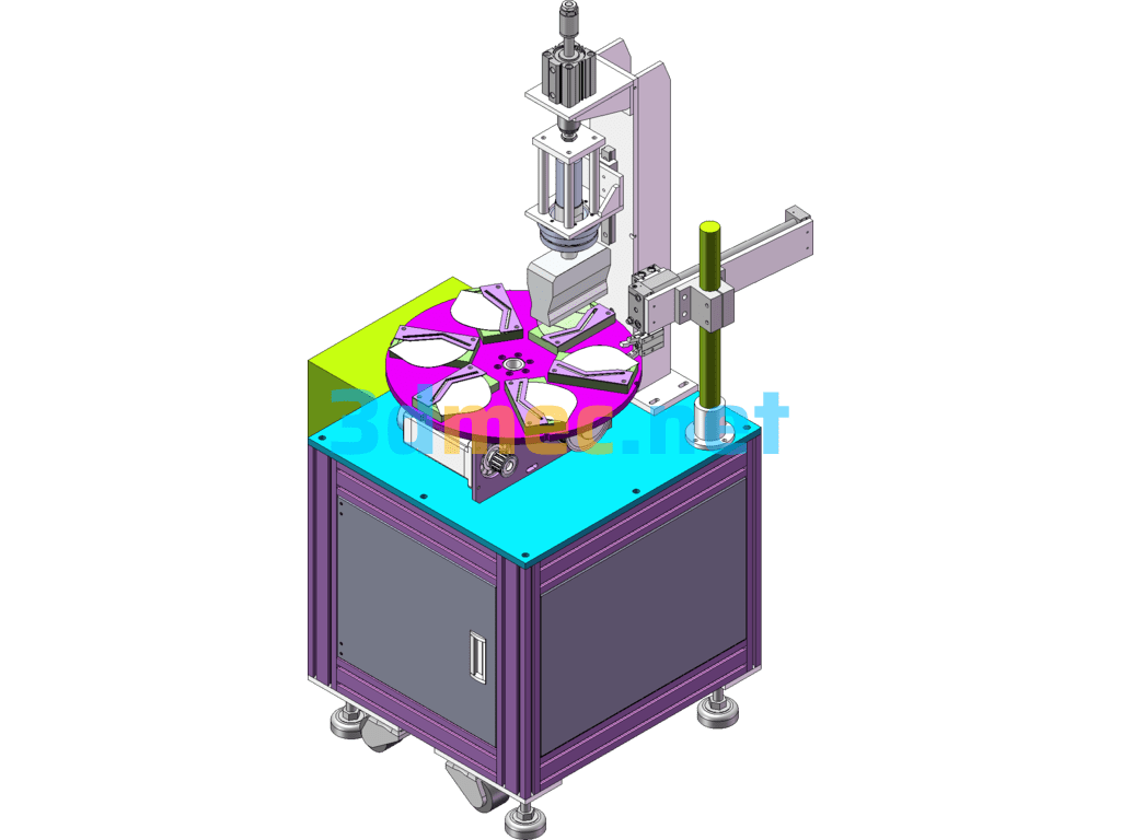 Complete Set Of Drawings For KN95 Rotary Edge Banding Machine SolidWorks 3D Model Free Download