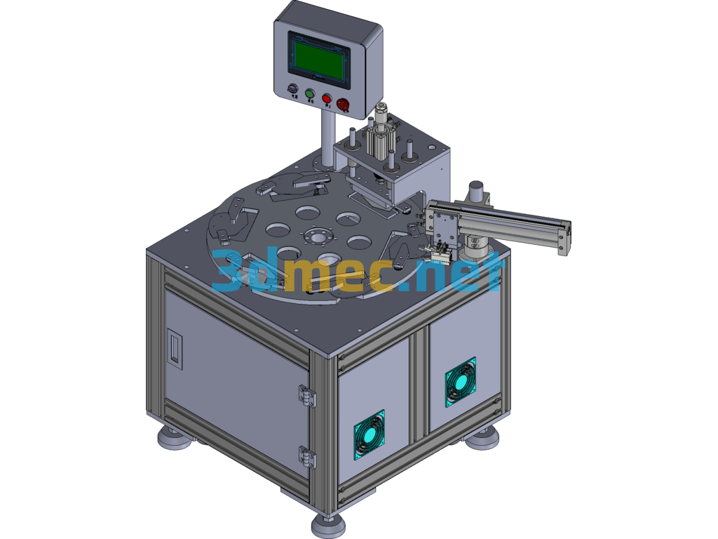 KN95 Rotary Edge Banding Machine SolidWorks 3D Model Free Download