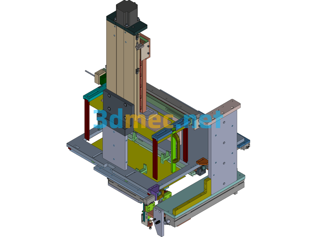 LED Solid Crystal Machine Substrate Feeding And Distributing Mechanism Creo(ProE) 3D Model Free Download