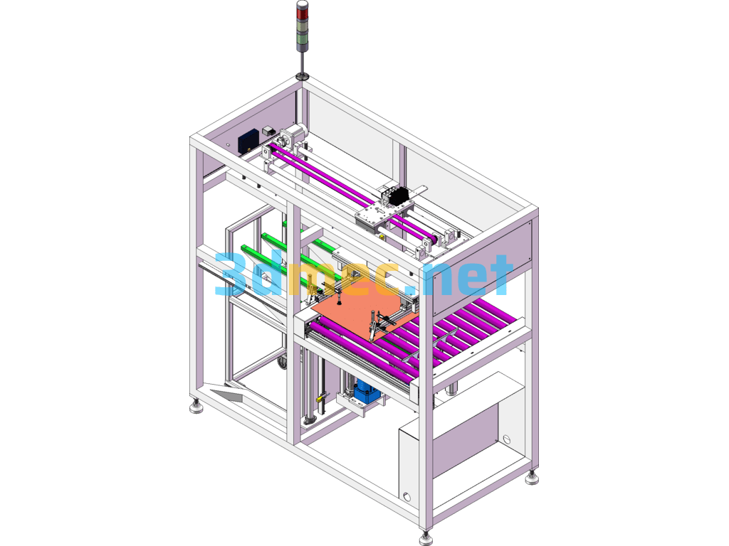 PCB Automation Put Away Board Machine (Put Away Board Temporary Storage Machine) SolidWorks 3D Model Free Download