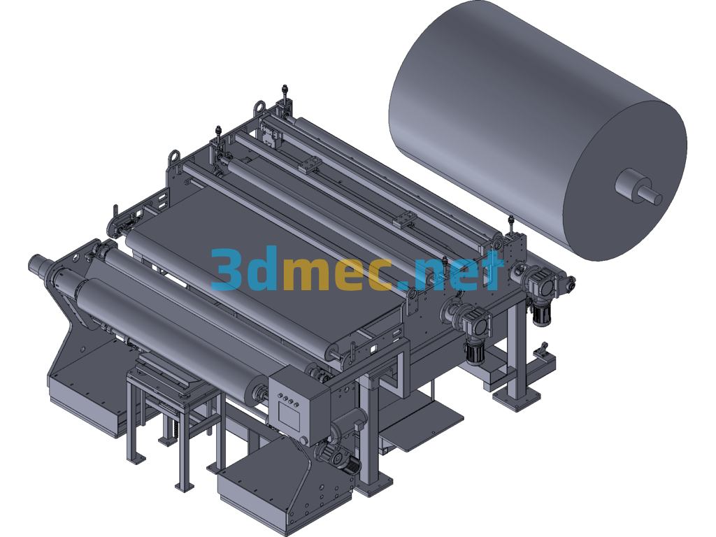 PVC Flooring Paper Rewinding Machine Exported 3D Model Free Download