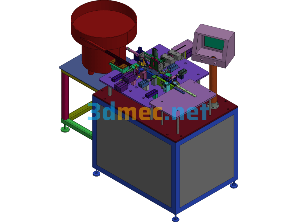 RJ Automatic Pin Bending Machine Exported 3D Model Free Download