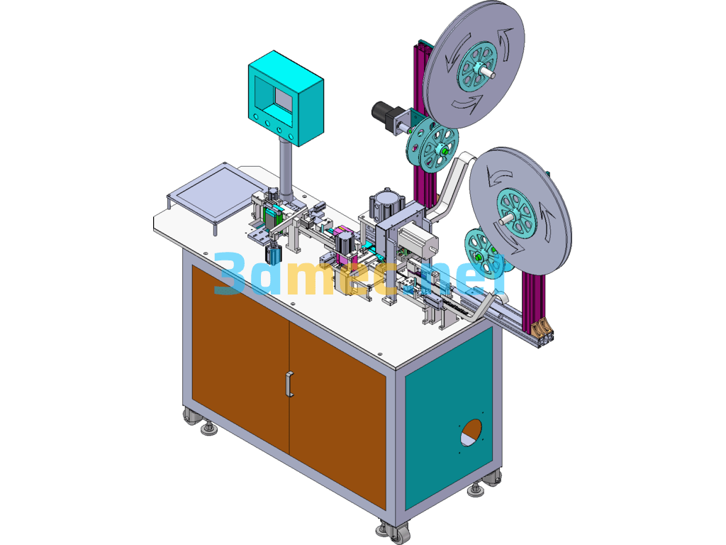 SD Card Holder PUSH-PUSH Type Fully Automatic Assembly Machine SolidWorks 3D Model Free Download
