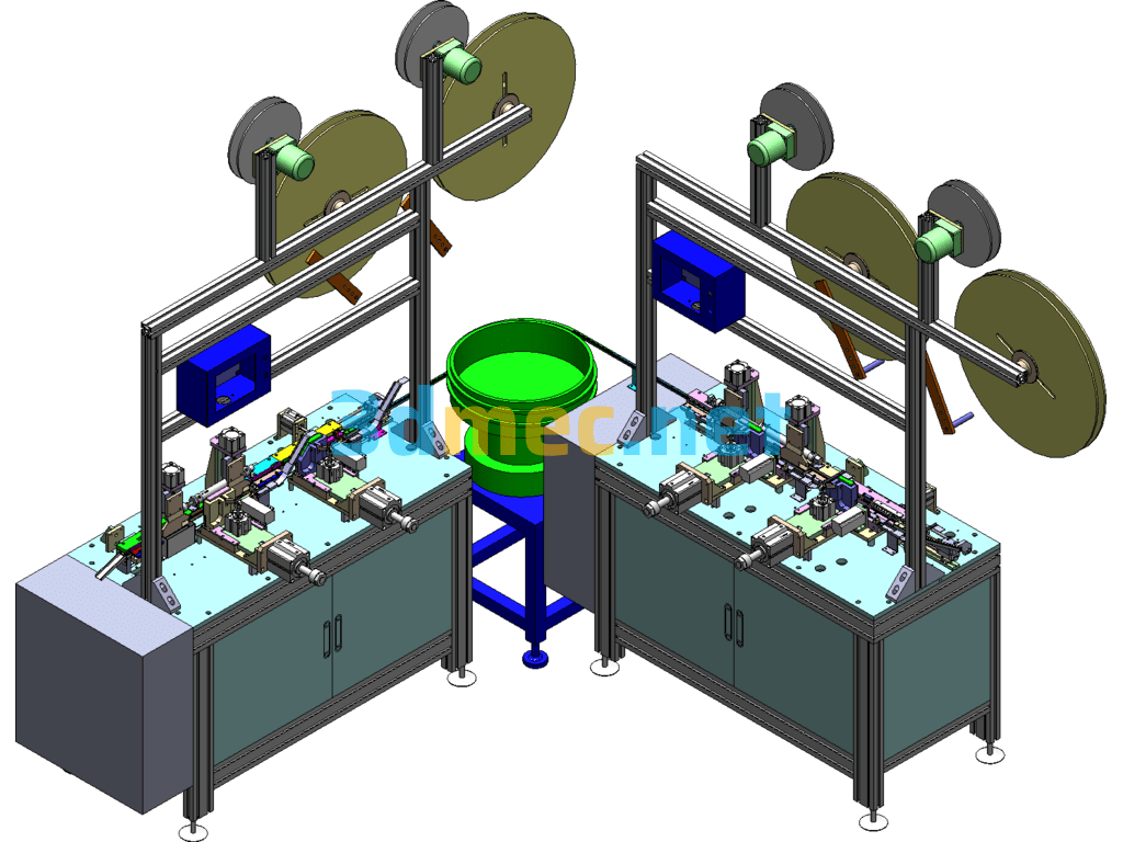 SMT Connector Automatic Termination Machine (Inline Mass Production Version) SolidWorks 3D Model Free Download