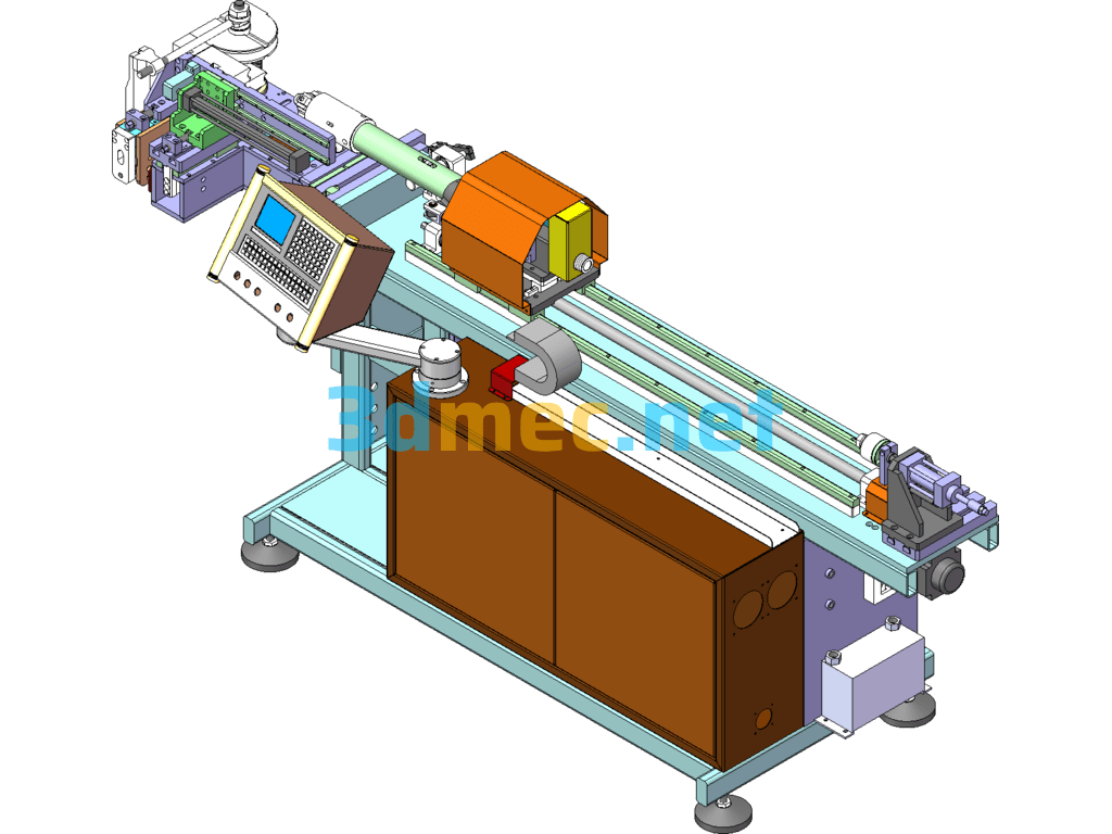 SMW25 Double-Mode Pipe Bender SolidWorks 3D Model Free Download