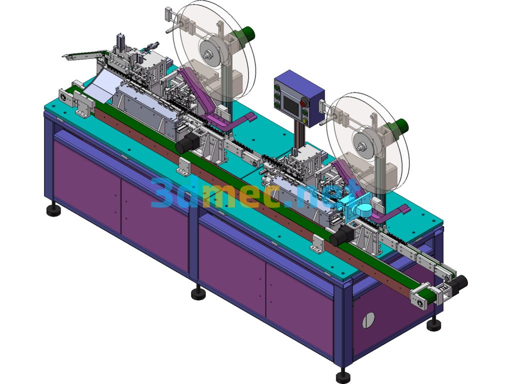 TF Card Automated Packaging Pin Insertion Machine SolidWorks 3D Model Free Download