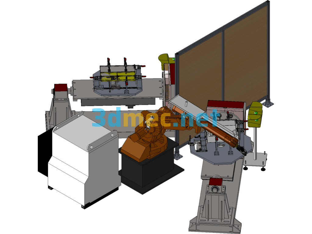 TIG Robot Welder Workstation SolidWorks 3D Model Free Download