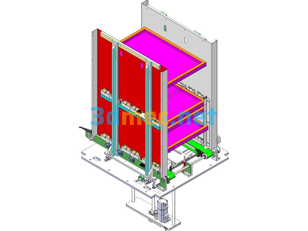 TRAY Tray Stacking Mechanism SolidWorks 3D Model Free Download