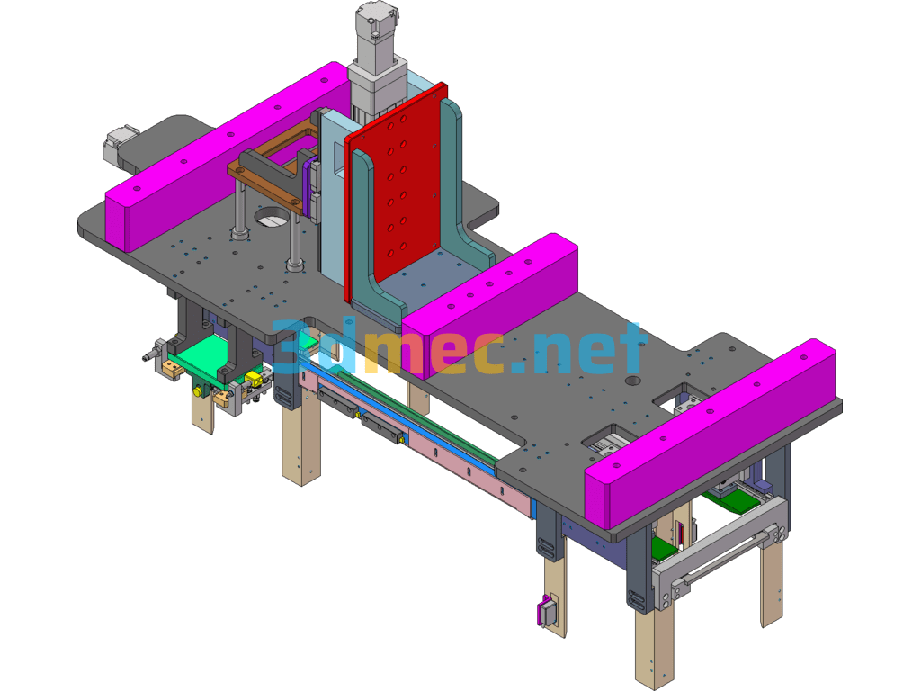 Tray Or Pallet Loading And Unloading Mechanism (Mass Production) SolidWorks 3D Model Free Download