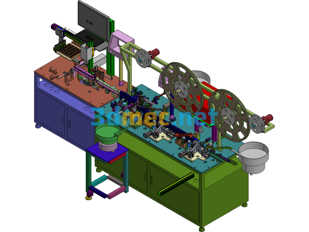 USB3.0 Pin Bending And Assembly Machine Exported 3D Model Free Download