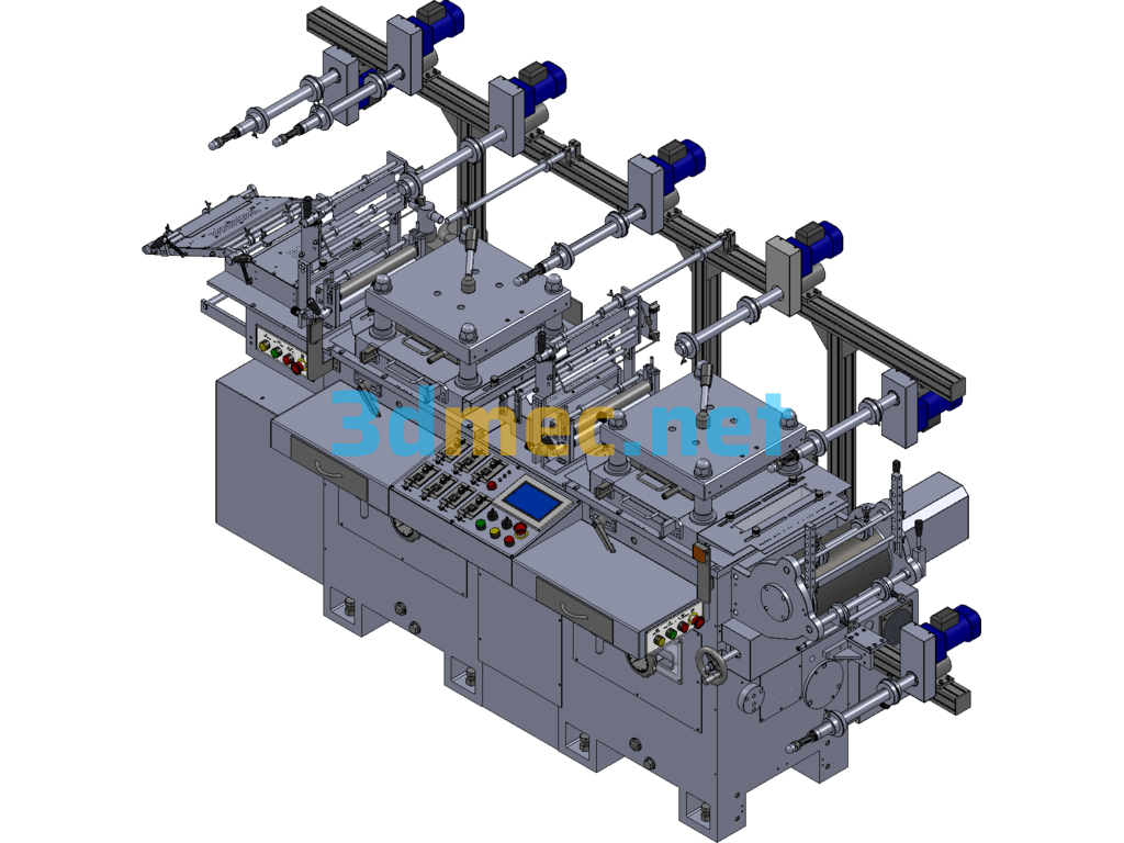 WB300G Twin-Seater Die-Cutting Machine SolidWorks 3D Model Free Download