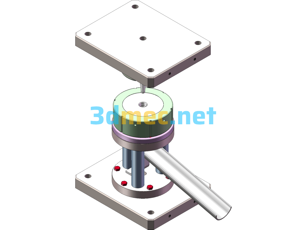 Y32-100T Hydraulic Press SolidWorks 3D Model Free Download