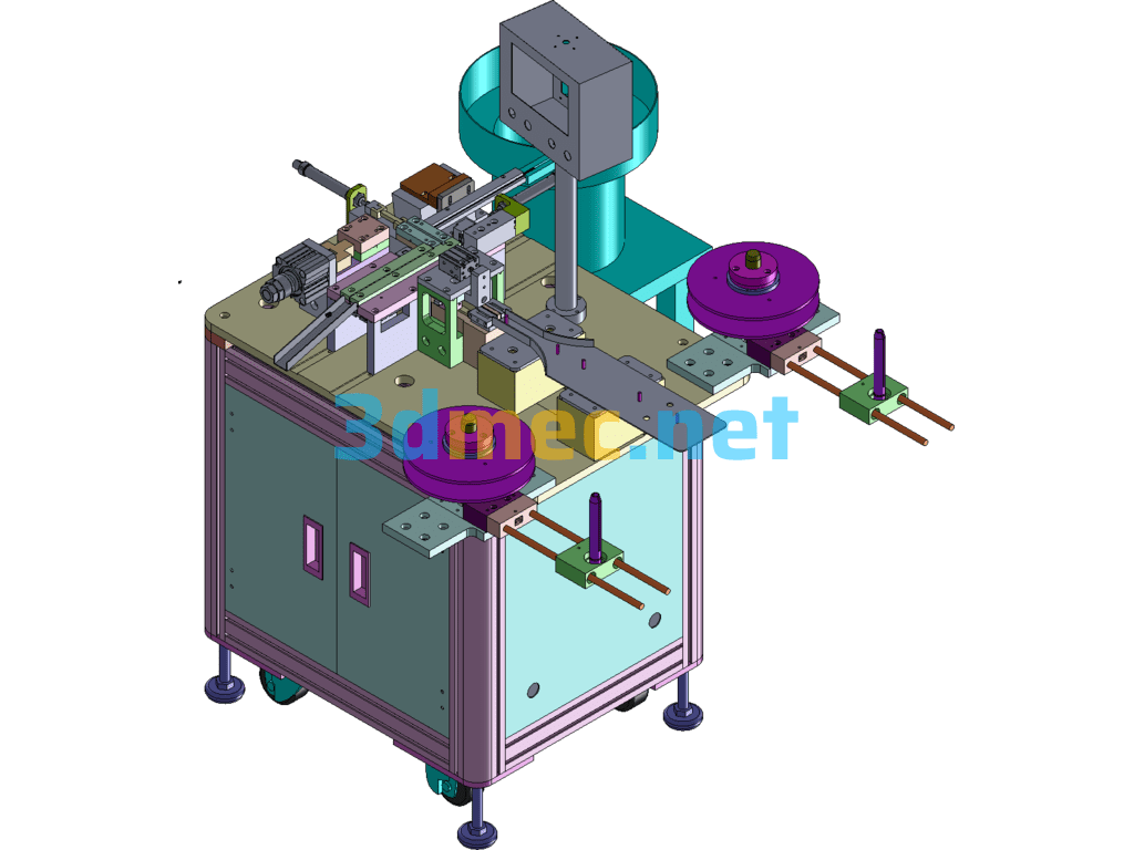 Z-BA1-003AB30XDIP Insertion 2P Automatic Machine SolidWorks 3D Model Free Download