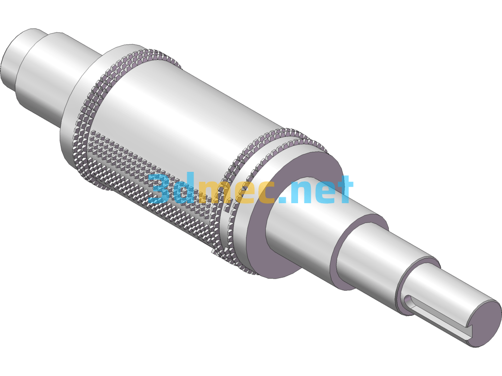 One Tow Two Automatic Mask Machine Hob Forming Knife Shaft 3D Drawing SW2015,Can Be Edited SolidWorks 3D Model Free Download