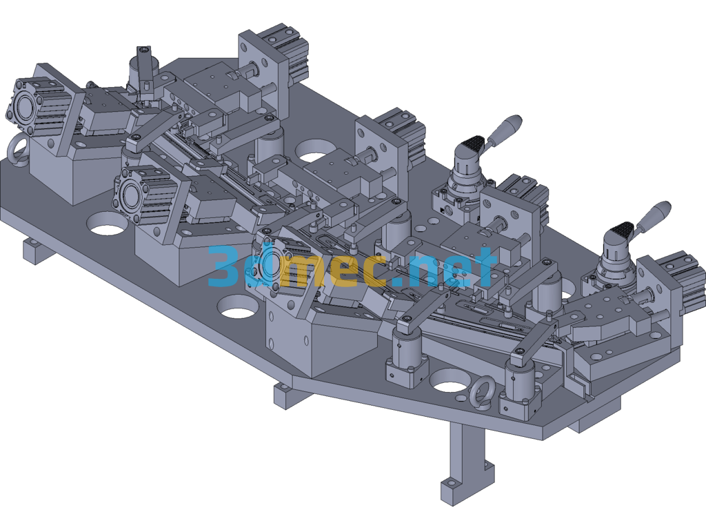 A Cylinder-Driven Automotive Stainless Steel Trim Jaw Press-Fit Tooling UG(NX) 3D Model Free Download
