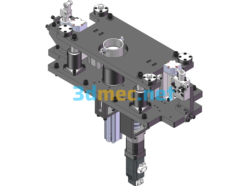 A Kind Of Jacking Slewing Mechanism SolidWorks 3D Model Free Download
