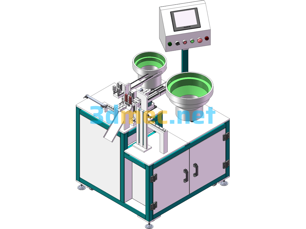 Triode Automatic Assembly Machine SolidWorks 3D Model Free Download