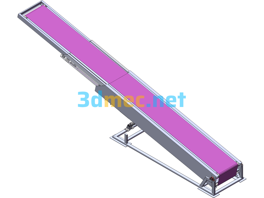 Three-Section Telescopic Conveyor SolidWorks 3D Model Free Download